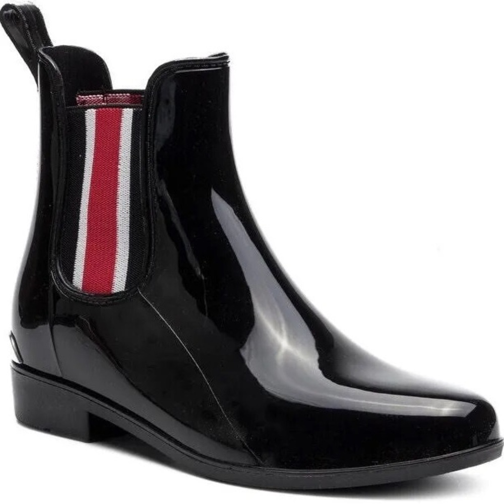 Size 8 Ralph Lauren Black Rain Boots